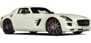 White Mercedes AMG car PNG image-1858